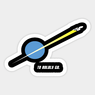 To Boldly Go. Sticker